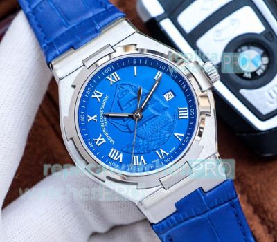 Swiss Replica Vacheron Constantin Overseas Watch SS Blue Dial 42mm